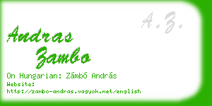 andras zambo business card